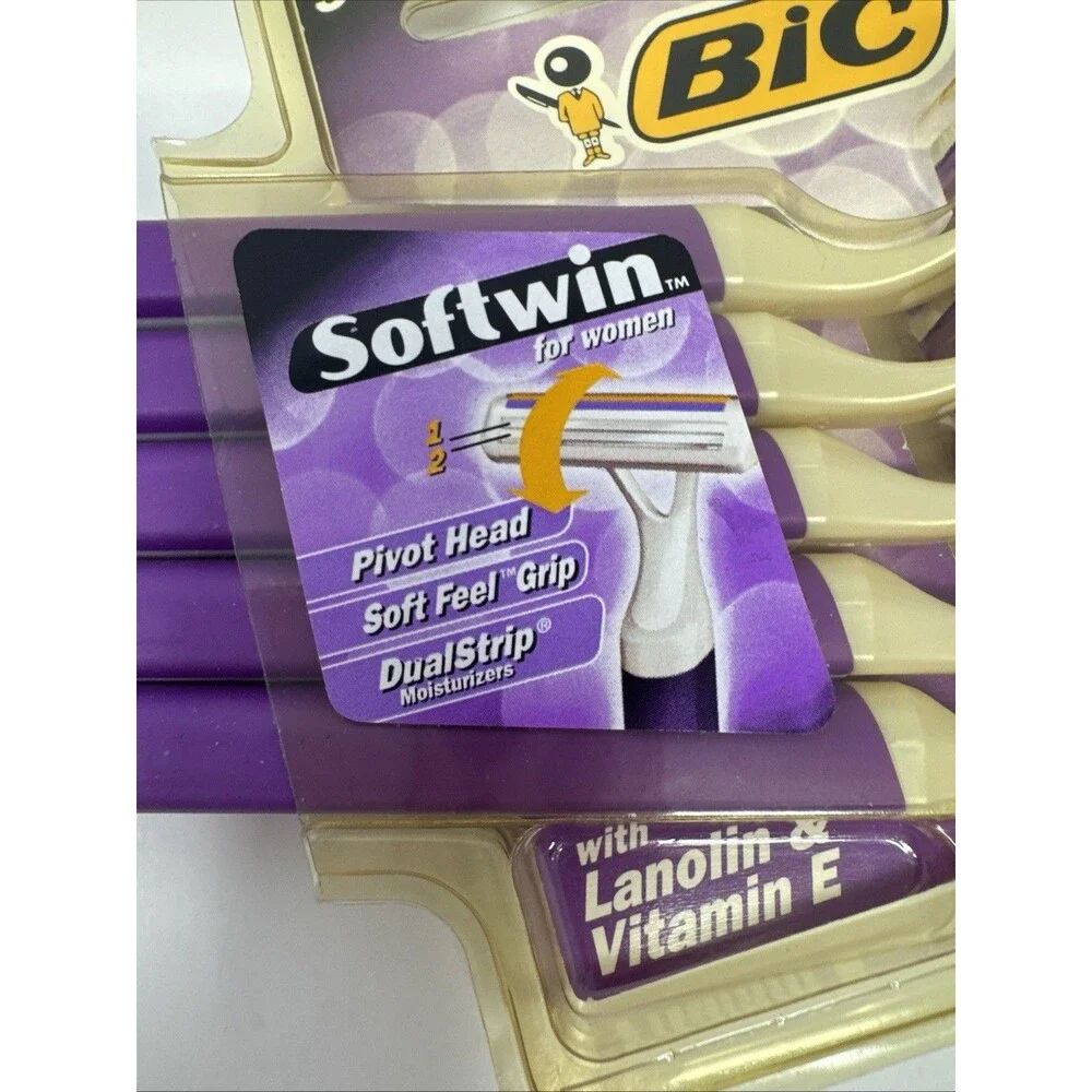 4x NEW SEALED BIC Softwin for Women Disposable Twin Blade Razors (1999) 20 Total